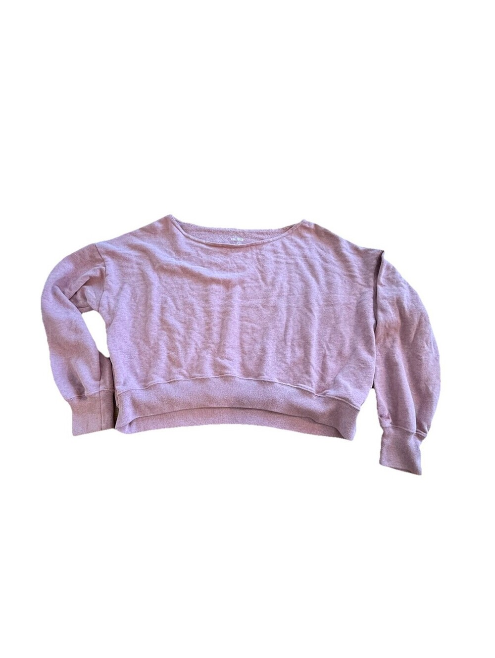 Hollister Pink Cropped Off The Shoulder Crew Sweatshirt Size Small